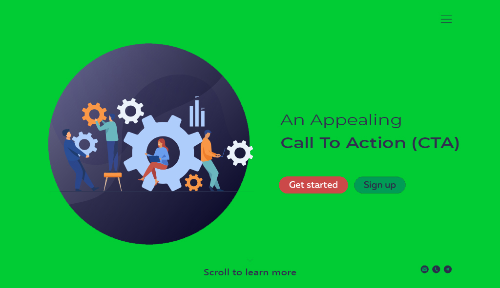 An Appealing, Loud and Tempting call to action CTA