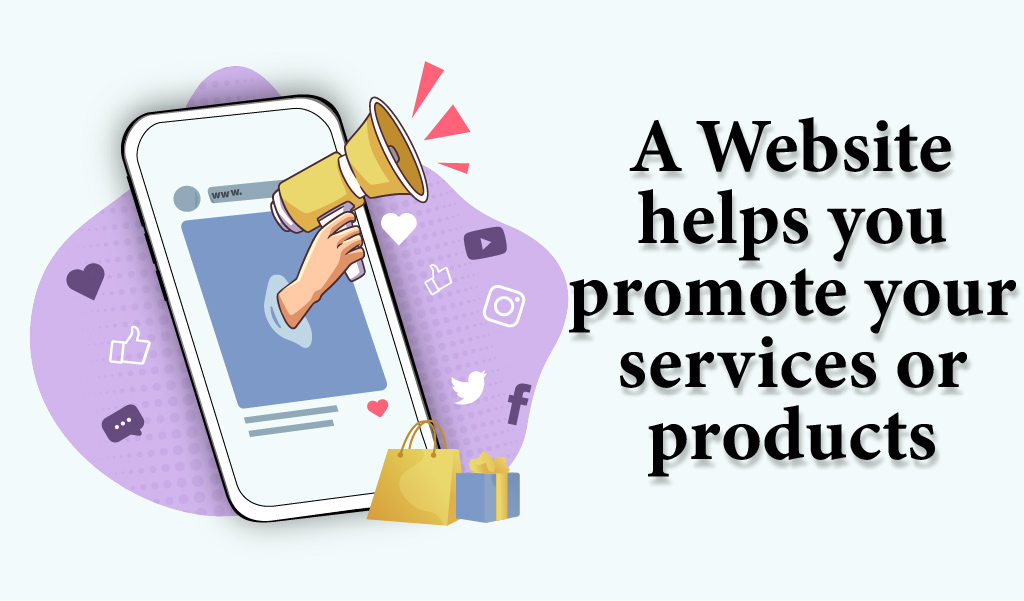website promotes your services or product
