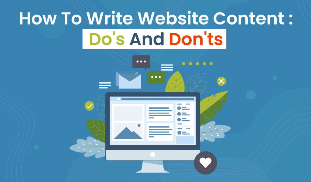 How to write website content: Do's and Don’ts 