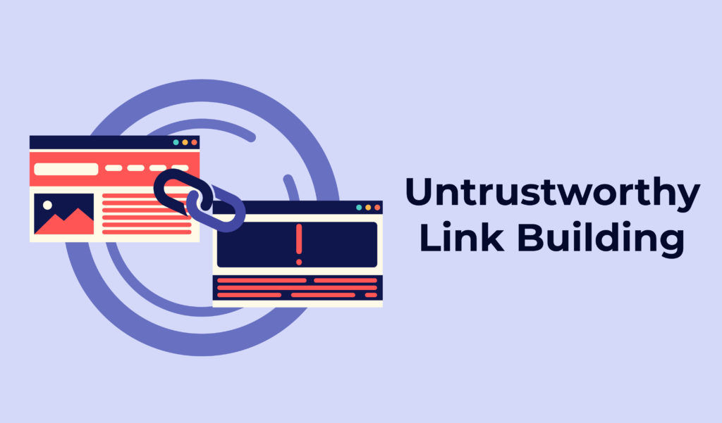 Untrustworthy link building