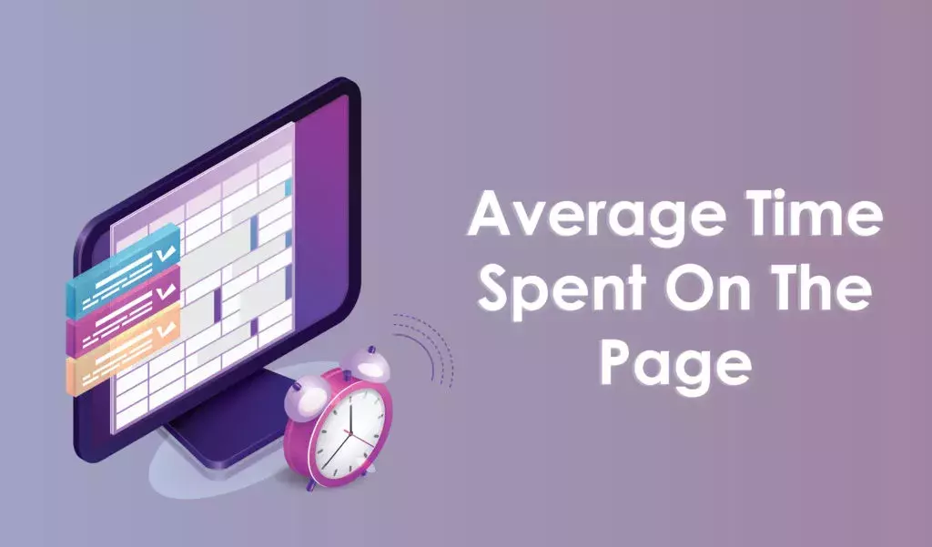 average time spent on the page