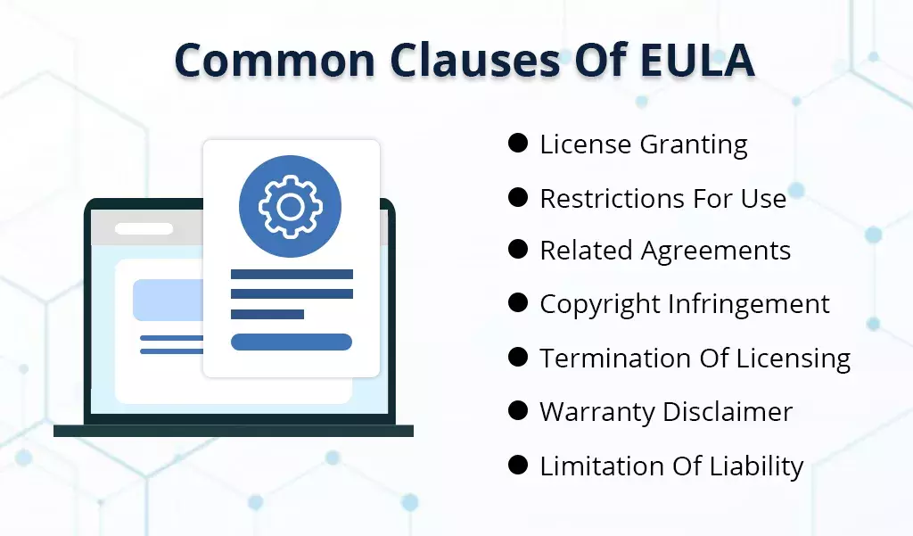 what are the common clauses for the end user license agreement