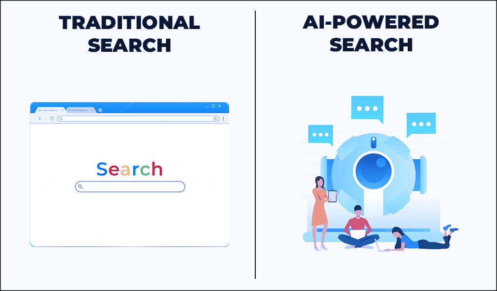 traditional search vs. ai powered search