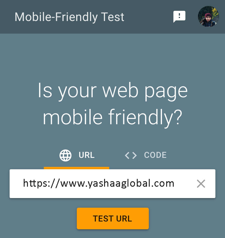 mobile friendly testing tool