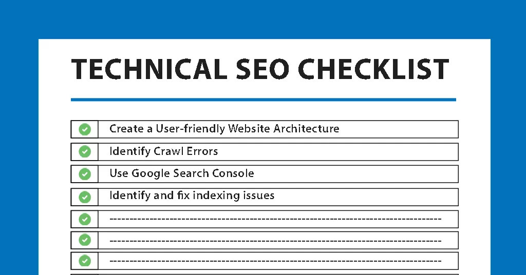 Technical SEO Checklis...